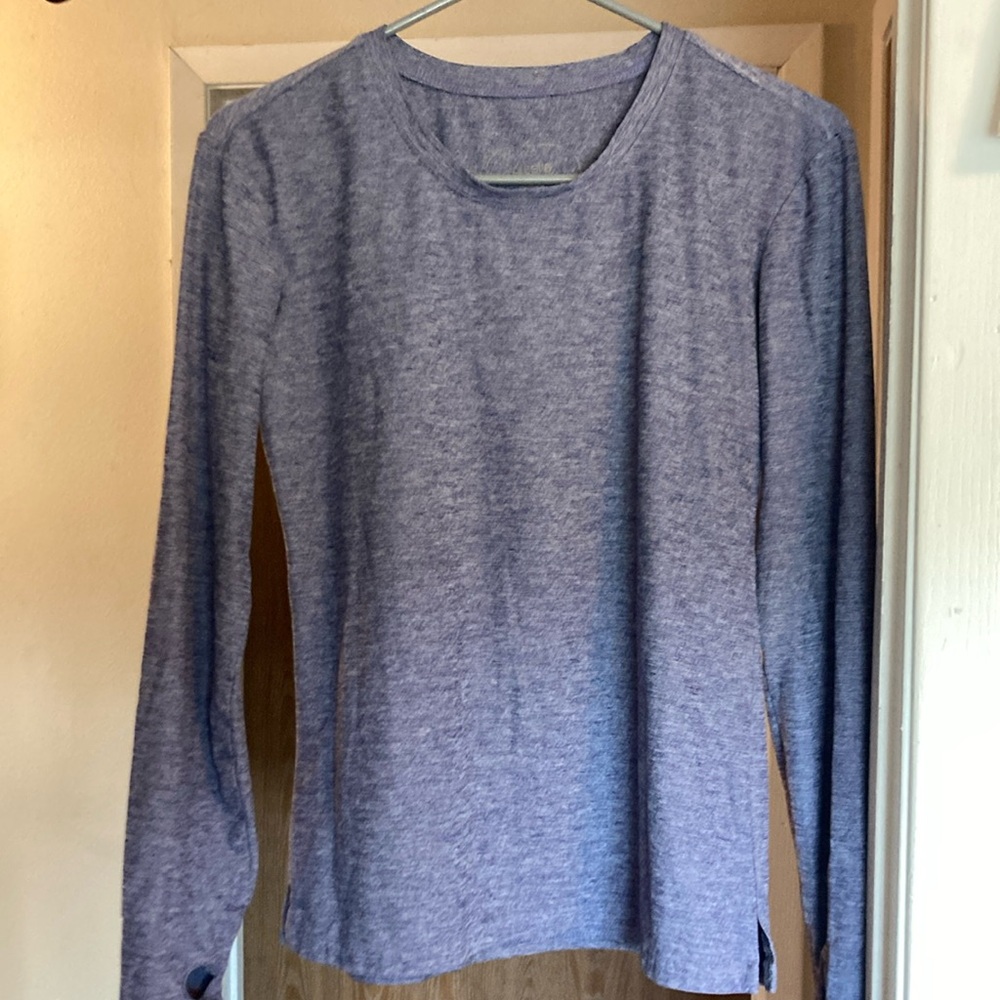 Oiselle Heathered Purple Long Sleeve